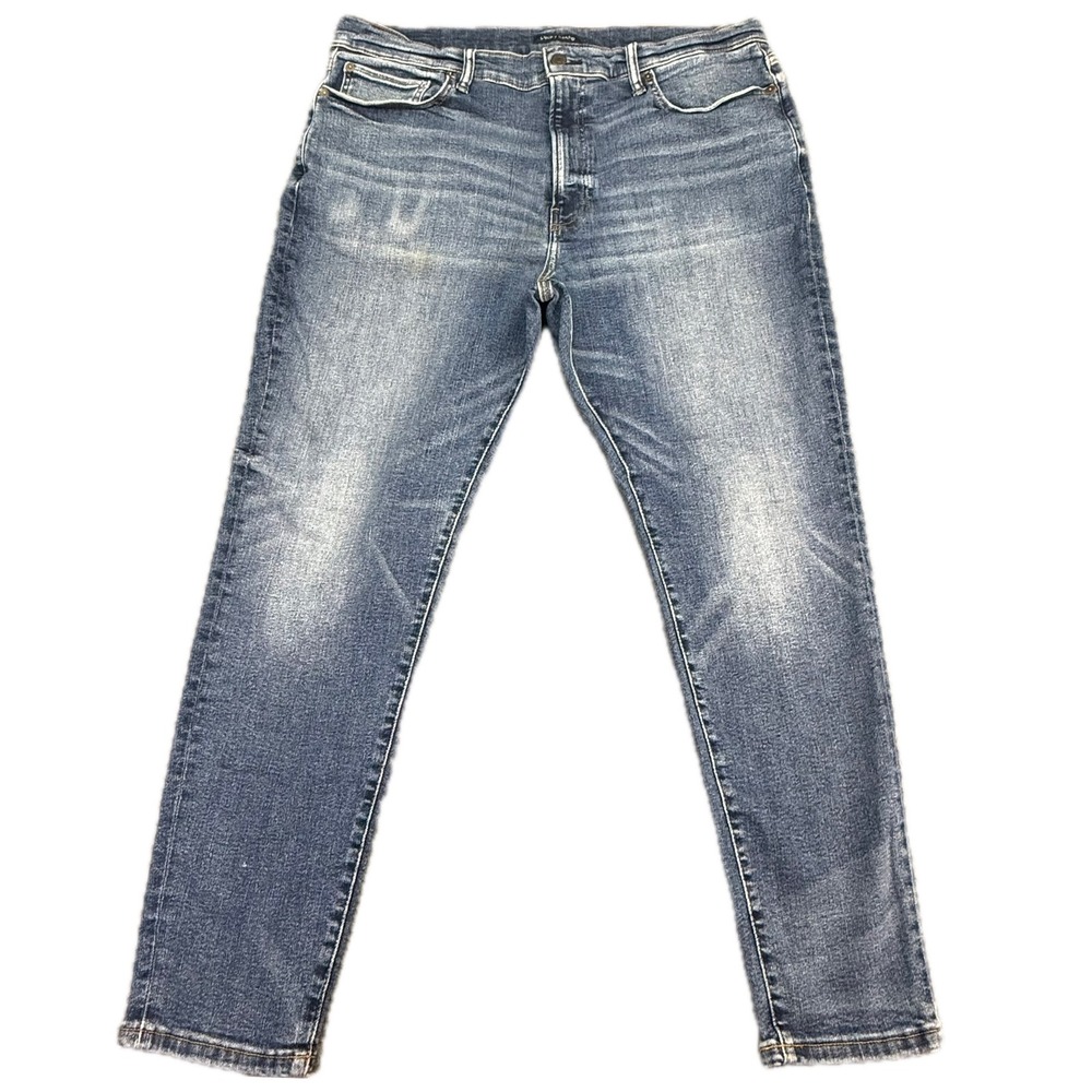 Lucky Brand 411 Athletic Taper Jeans Mens 38x30 Blue Medium Wash Denim